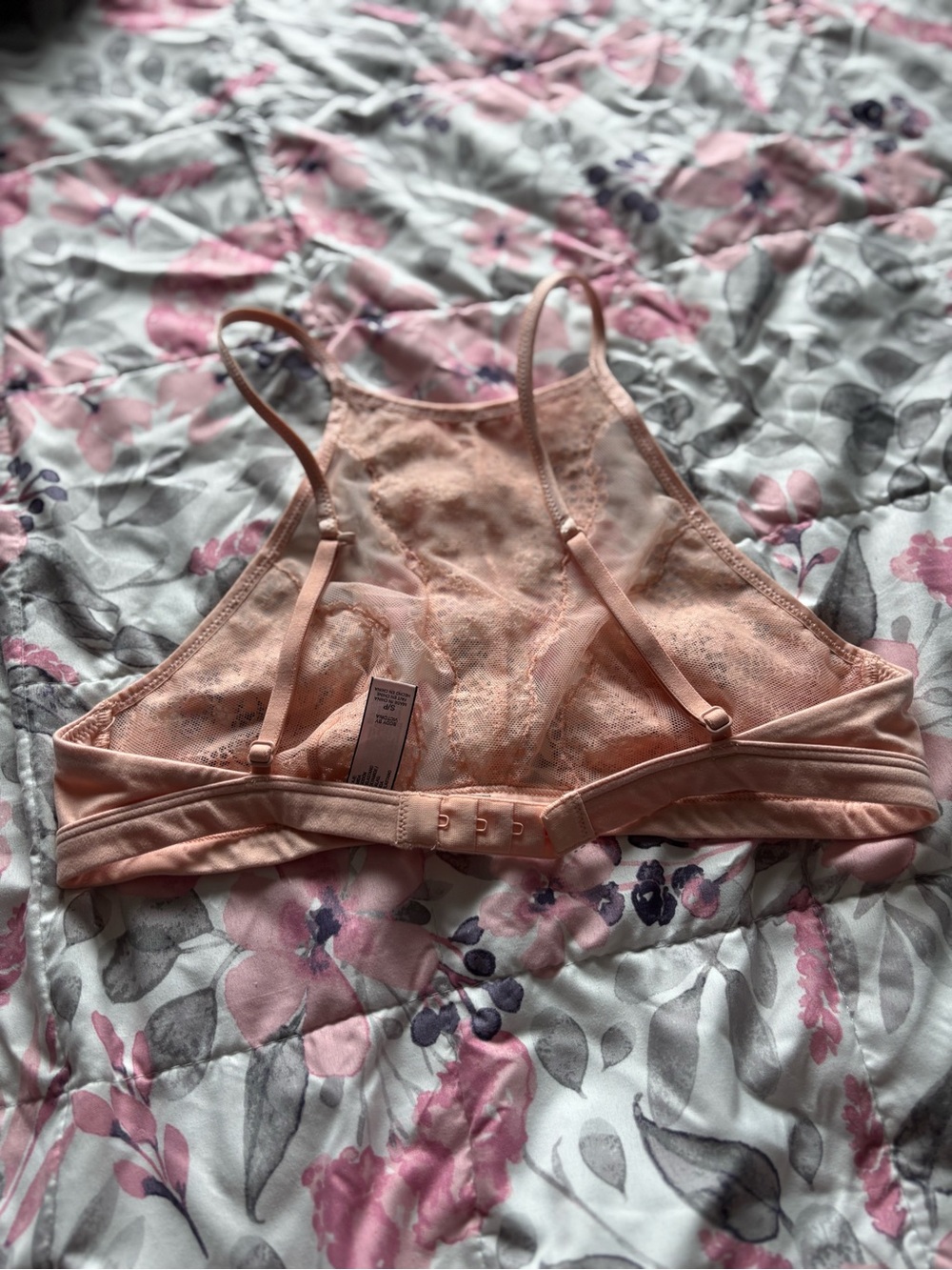 Victoria's Secret Lace High-Neck Bralette in Blush Pink - Picture 3 of 3